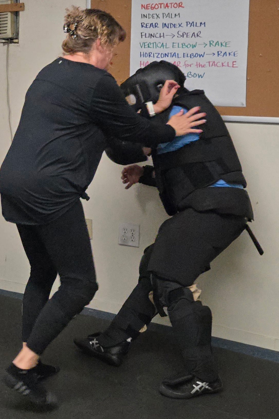 Michael Gutterres conducting self-defense training